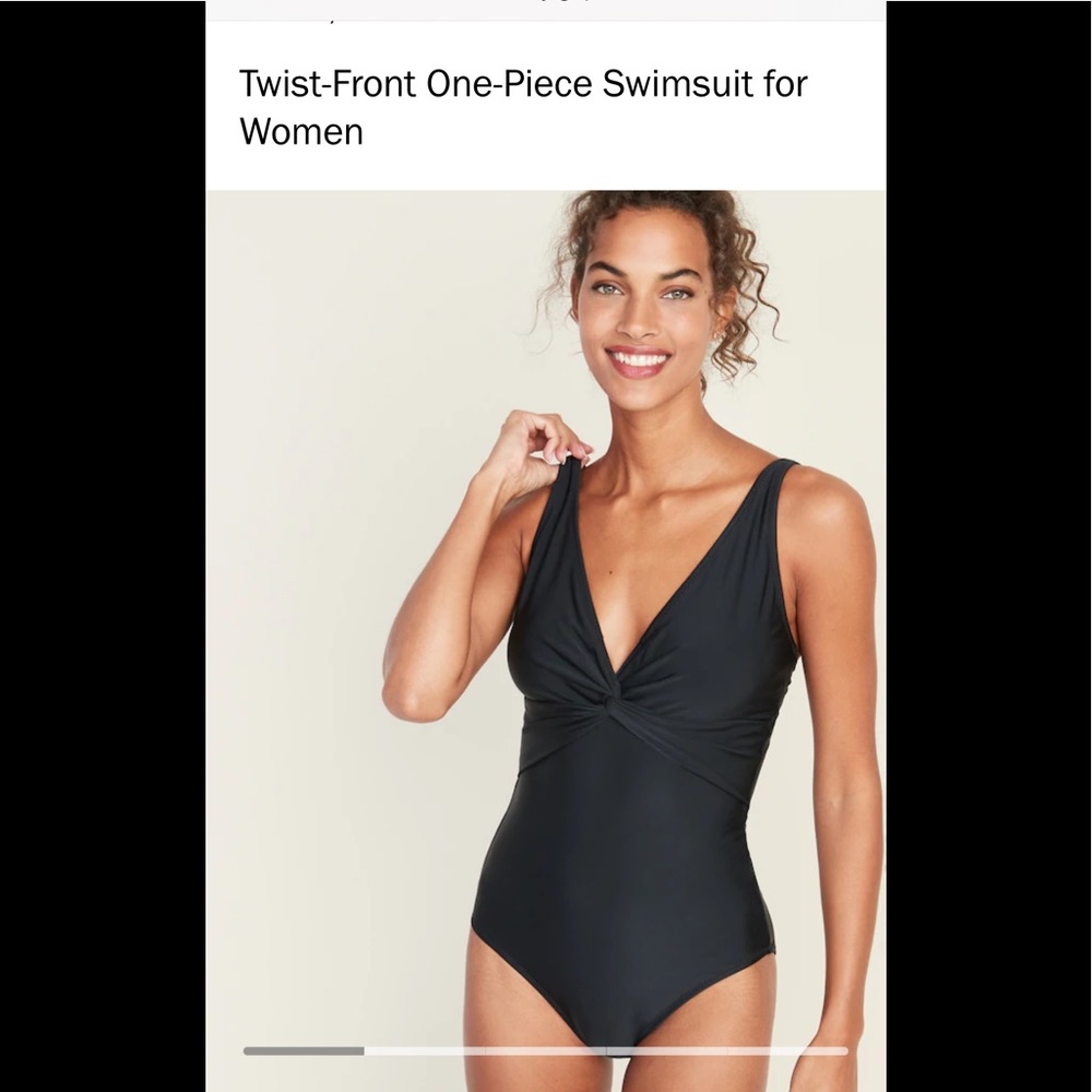Twist Front One Piece Swimsuit NWT